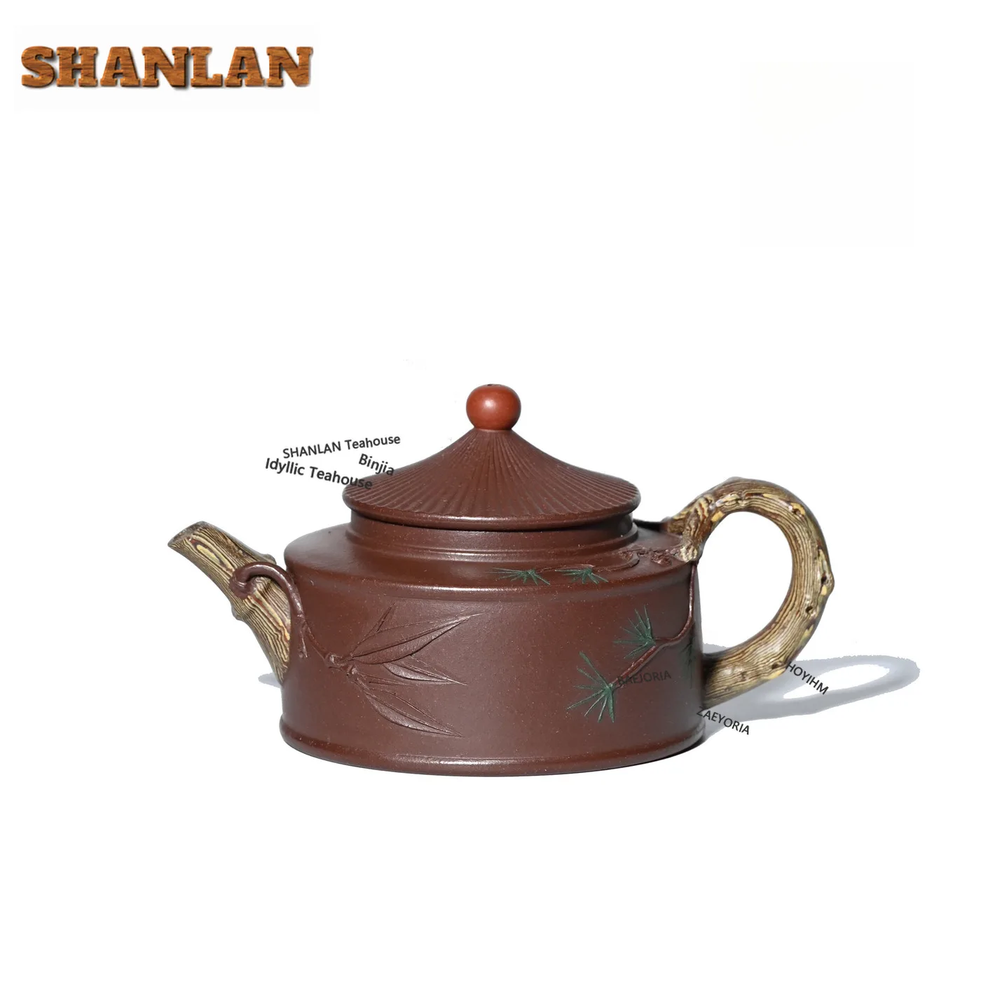 HOYIHM 300ml Antique Yixing Purple Clay Teapots Handmade Bamboo Leaf Bao Ding Pot Raw Ore Mud Kettle Zisha Tea Set For Tea Gifts