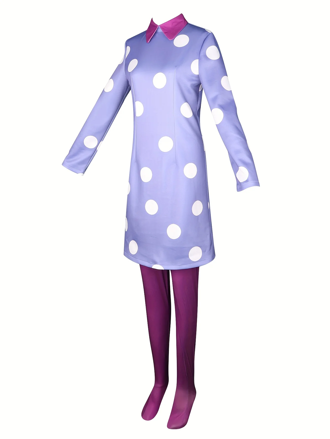 Envy cosplay costume Purple dress Contains white polka dot elements  Full set of skirts and pantyhose
