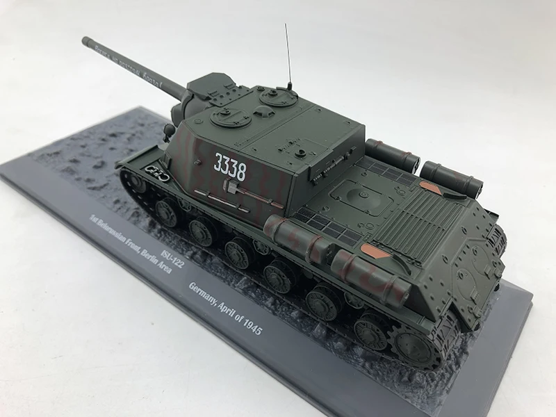 1/43 ISU-122 122 mm schweres selbstfahrendes Panzermodell 1948, fertiges Produktkollektionsmodell aus Legierung