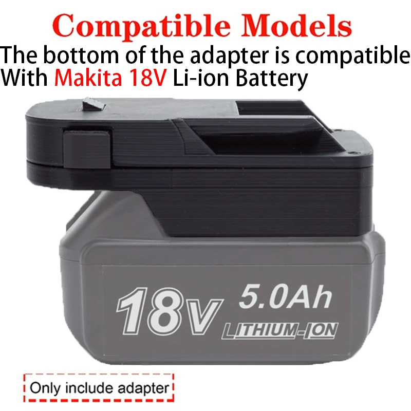 Imagem -02 - Makita 18v Li-ion Bateria Adaptador Power Tool Acessório sem Bateria e Ferramenta Conversor sem Ferramenta Aeg Ridgid