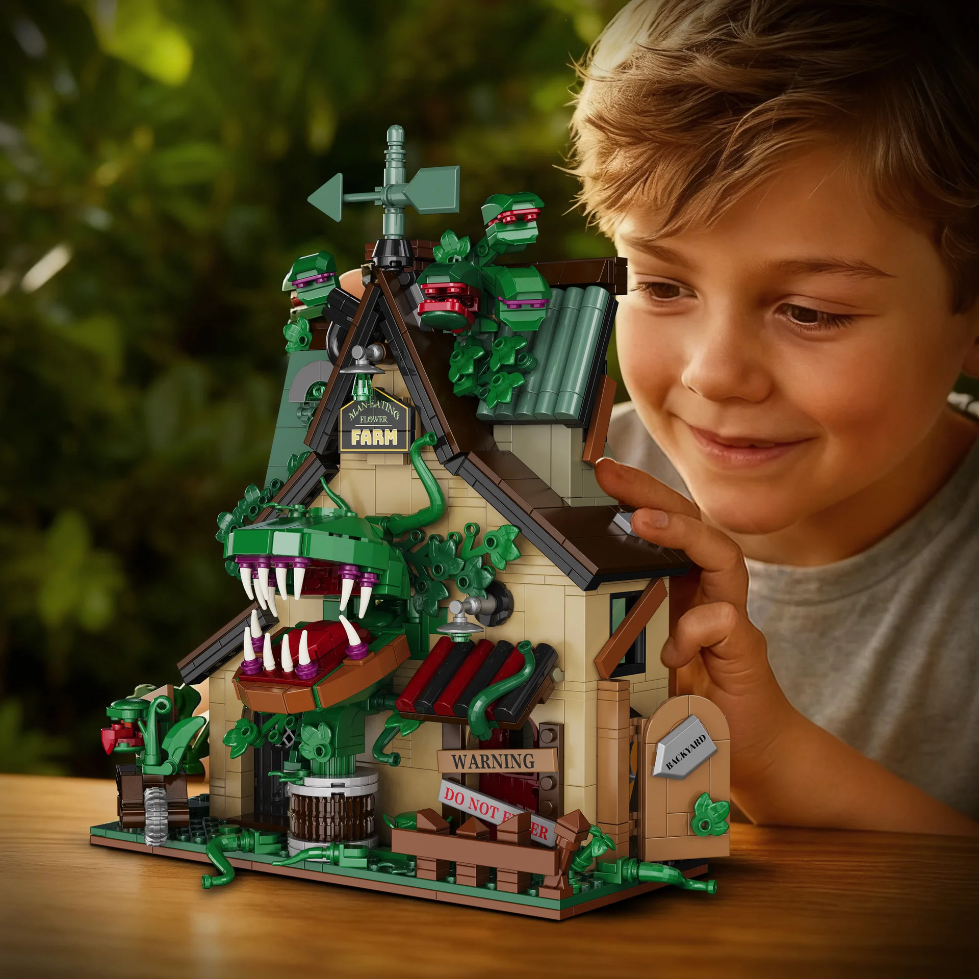 

Loz Streetscape Mini Diamond Building Block Carnivorous Plant Cottage Brick City Street View Creative Panda House Toy For Gifts