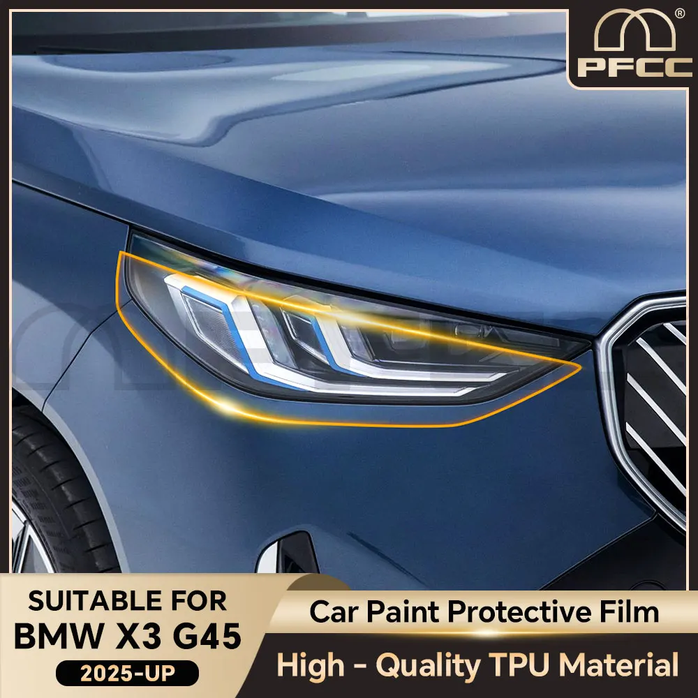 

Car Paint Protection Film for BMW X3 G45 2025 Car Headlight Rearview Mirror B C Pillars Film TPU PPF Clear Sticker