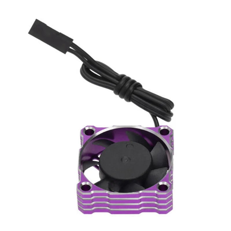 30mmx30mm 25000RPM High Speed Metal Cooling Fan for 1/8 1/10 1/12 ARRMA Traxxas HSP HPI Redcat Wltoys RC Car,Purple