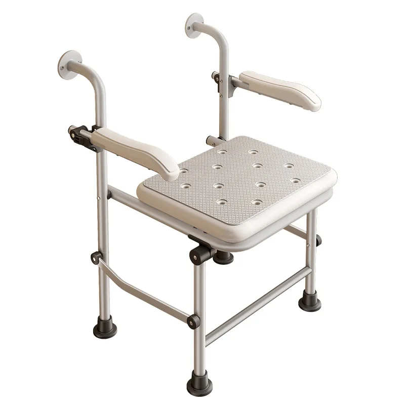 All aluminum rust-proof elderly bath chair stool bathroom with armrests bath chair
