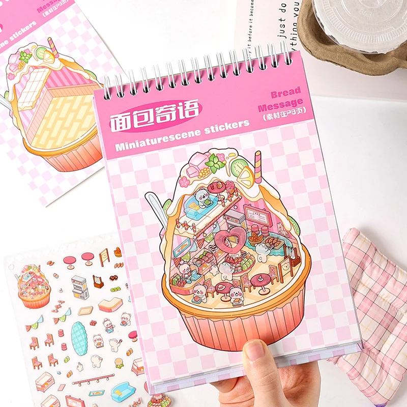 40 قطعة/حقيبة PET كتاب ملصقات سلسلة Sims كتاب ملصقات ثلاثية الأبعاد مجسمة مشهد ملصقات DIY بها بنفسك هدايا تعليمية للأطفال #5