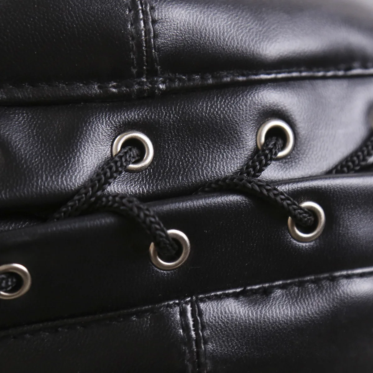 Costumes de jeu de rôle pour adultes, couvre-tête pour femmes unisexes, masque facial de Cosplay pour Halloween, masques complets Sexy en cuir PU avec cordon de serrage