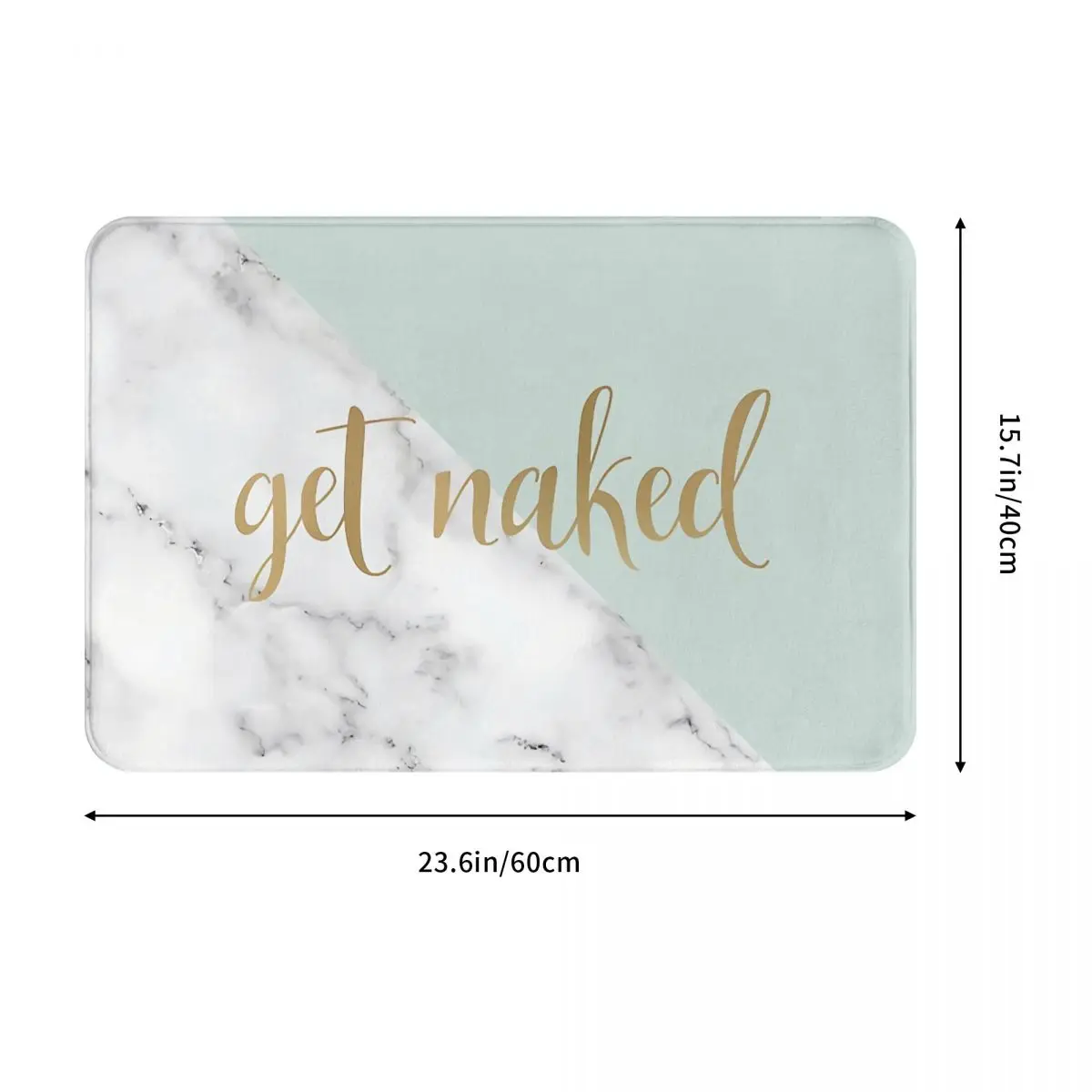 Get Naked Non-slip Doormat Green Gold Marble Bath Bedroom Mat Prayer Carpet Flannel Modern Decor