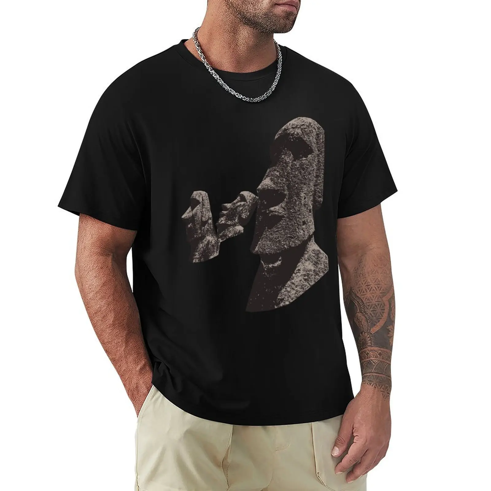

Three Moai, Ancient T-Shirt cheap stuff street wear Aesthetic clothing boys whites mens graphic t-shirts anime