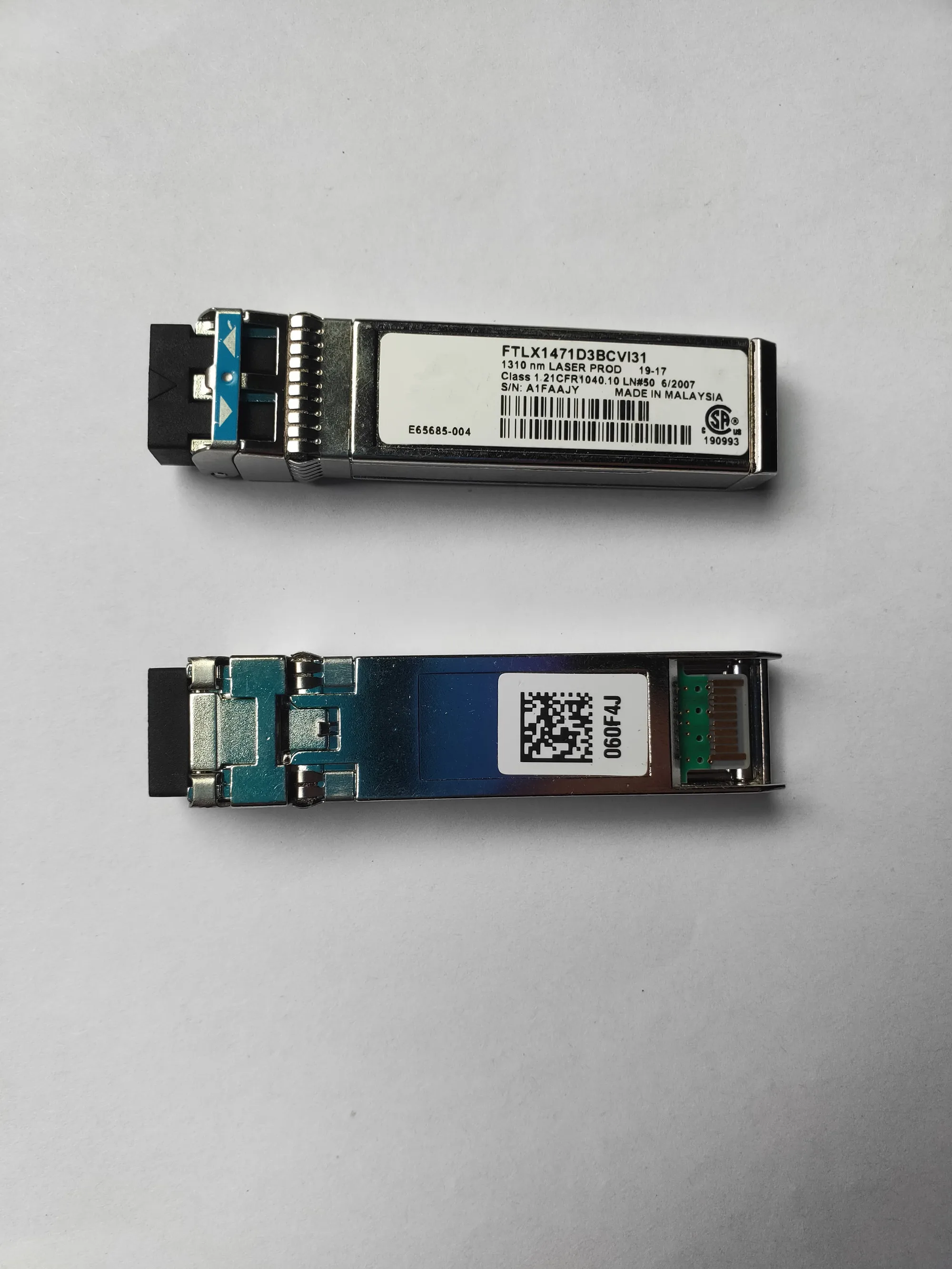 FTLX1471D3BCVI31 10GB 10KM SFP 1310nm Transceiver 060F4J 10G SFP+ Optyczny moduł sieciowy