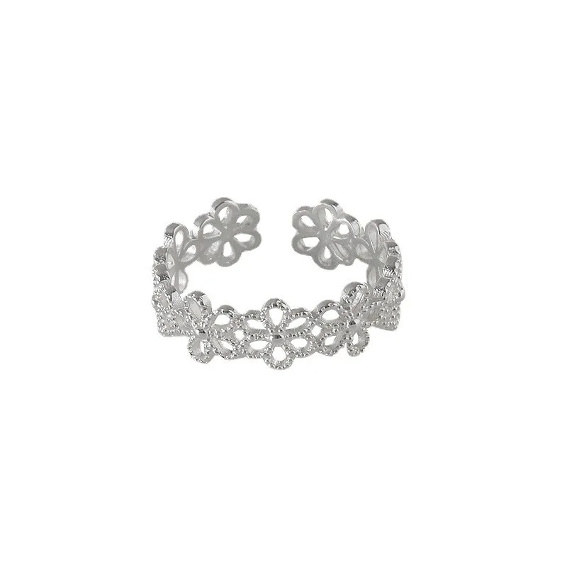 GANPUP Einfache Geometrische Linien Verstellbare Fingerringe für Frauen Silberfarben Mode Neuer Ring Schmuck Geschenk Party anillos mujer – Detail 3