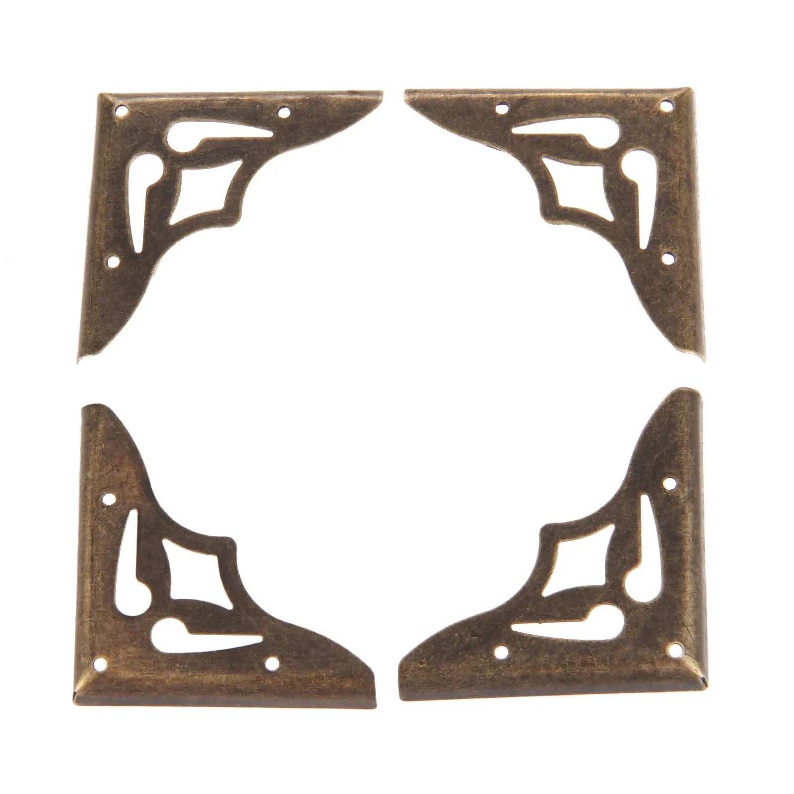 20 pièces raccords de meubles artisanat en métal Bronze Antique boîte à bijoux pied d'angle caisse en bois protecteur d'angle coin décoratif 35mm