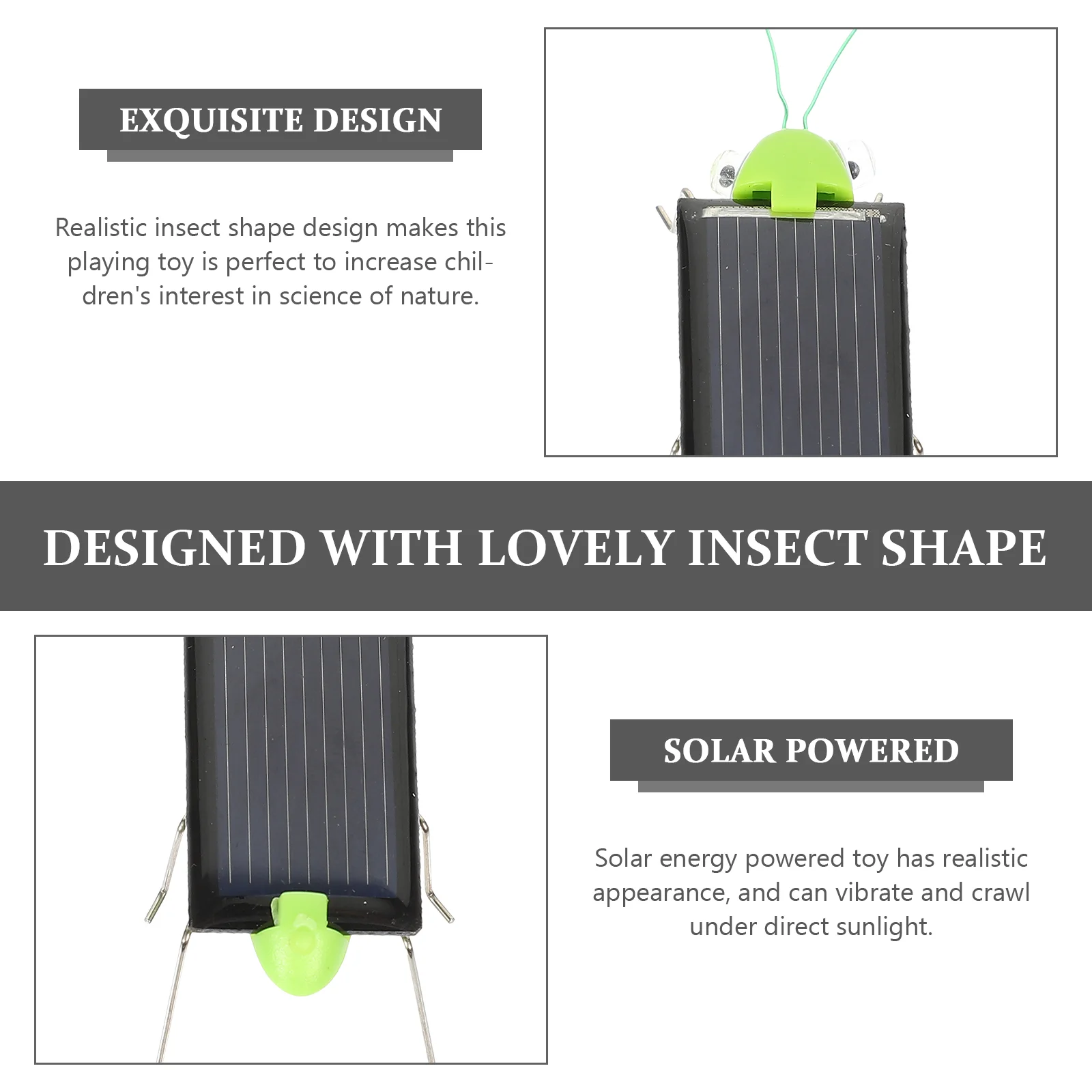 Solar Insect Playthings Exterior Powered Lights Lifelike Toy Kids Educational Toys Product Child