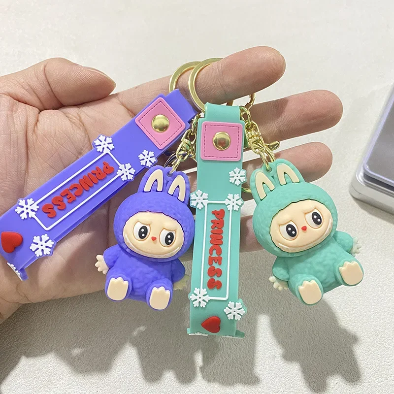 Kawaii Labubu Keychain Keyrings Children Itabag Accessories Labubu Things Labbubu Keychain Key Buckle Toys Kids Bff Accessories