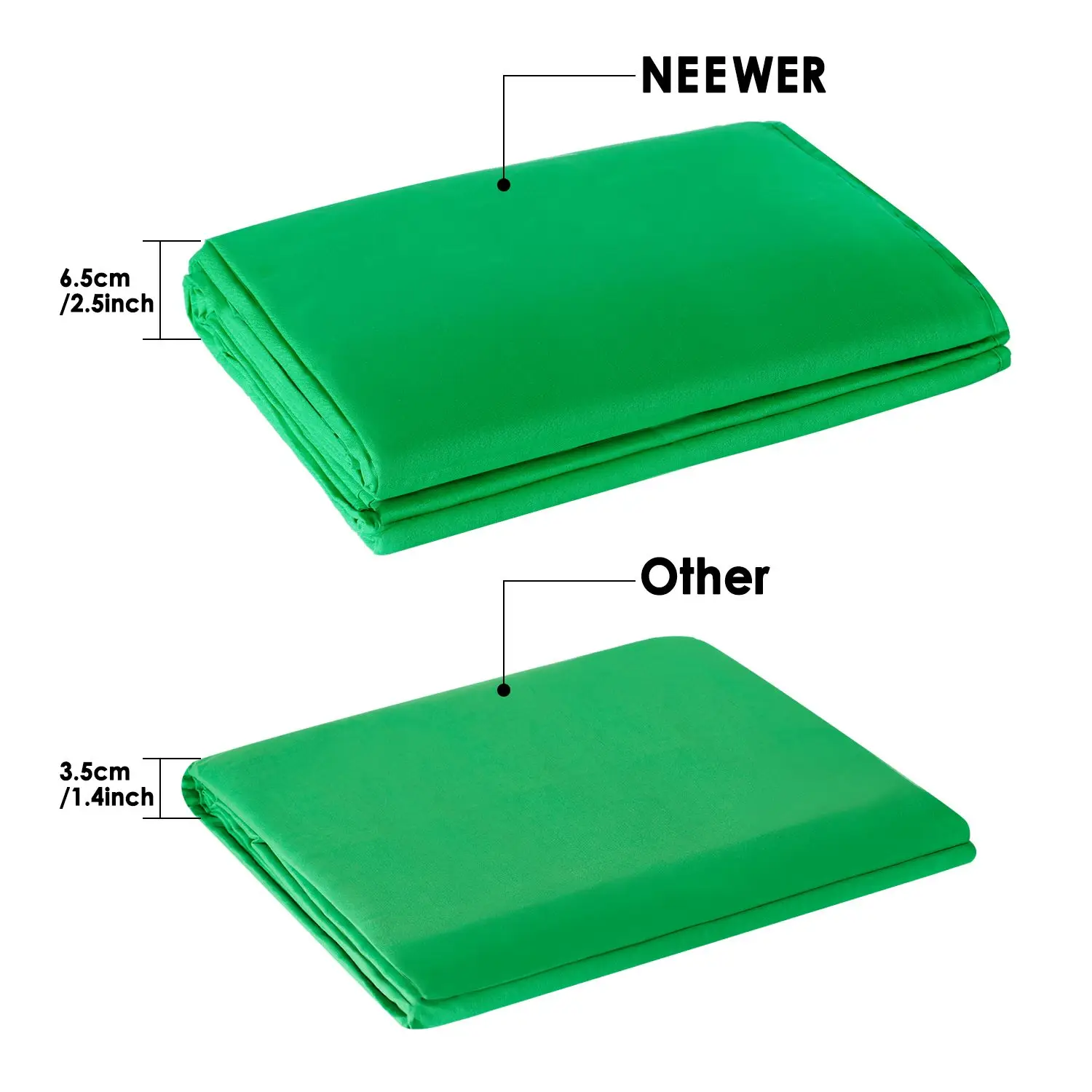 Neewer 6 × 9 pieds écran vert Polyester photographie toile de fond fond pour Photo vidéo Studio photographie/jeu/Transmission en direct
