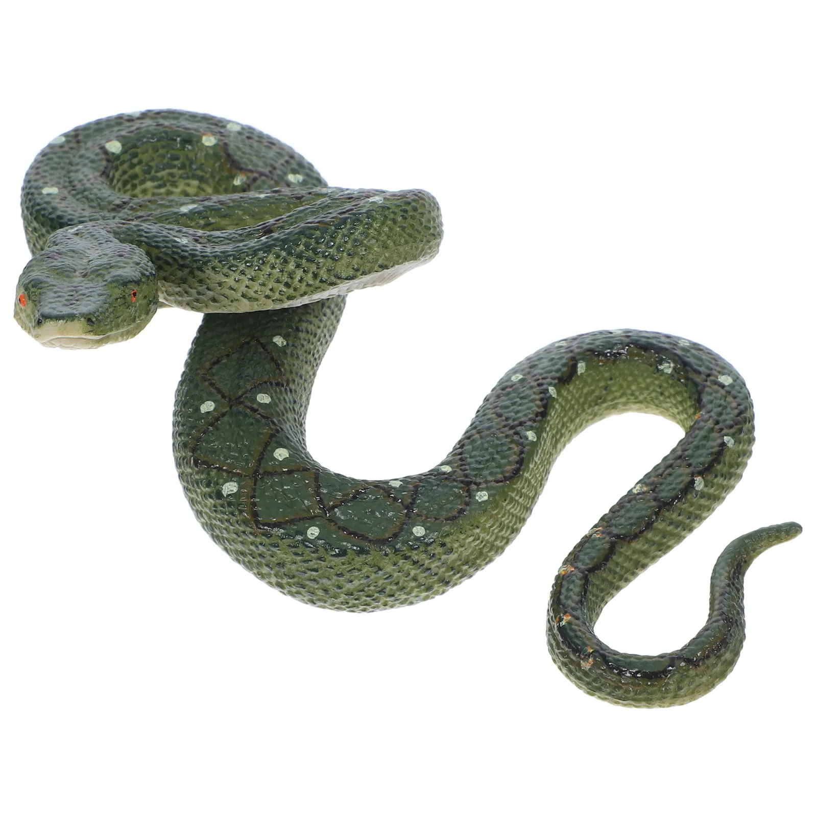 

Lifelike Green Simulation Plastic Snake Figure Halloween Prank Decoration Party Prop Snake Simulation Prank Toys
