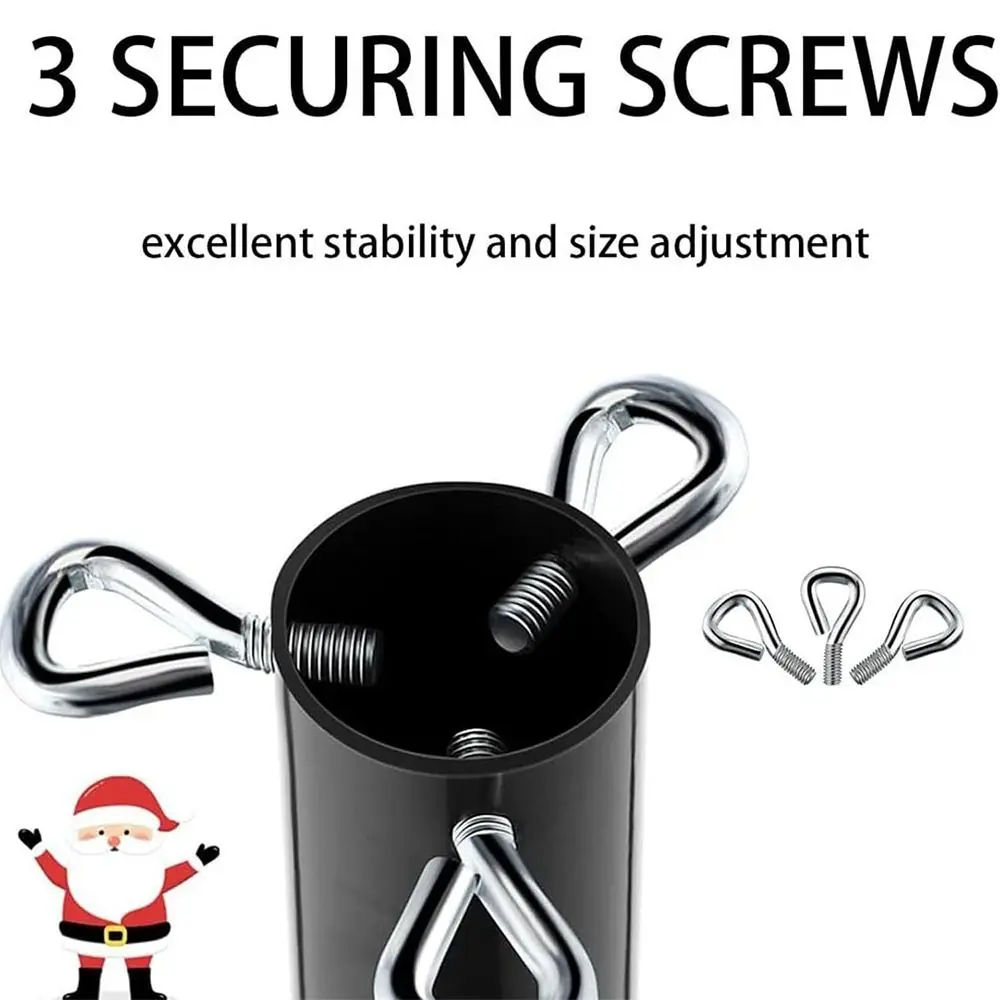 Metal Artificial Christmas Tree Height Extender Easy Installation Adjustable Christmas Tree Base Raiser with 3 Fixing Screws