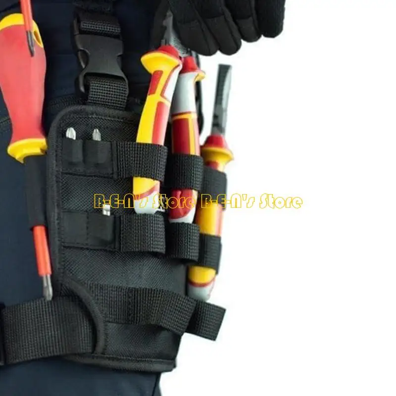 Y1AD Borsa portautensili con borsa portautensili con clip da cintura per portautensili con tasca sulla gamba per portacellulari