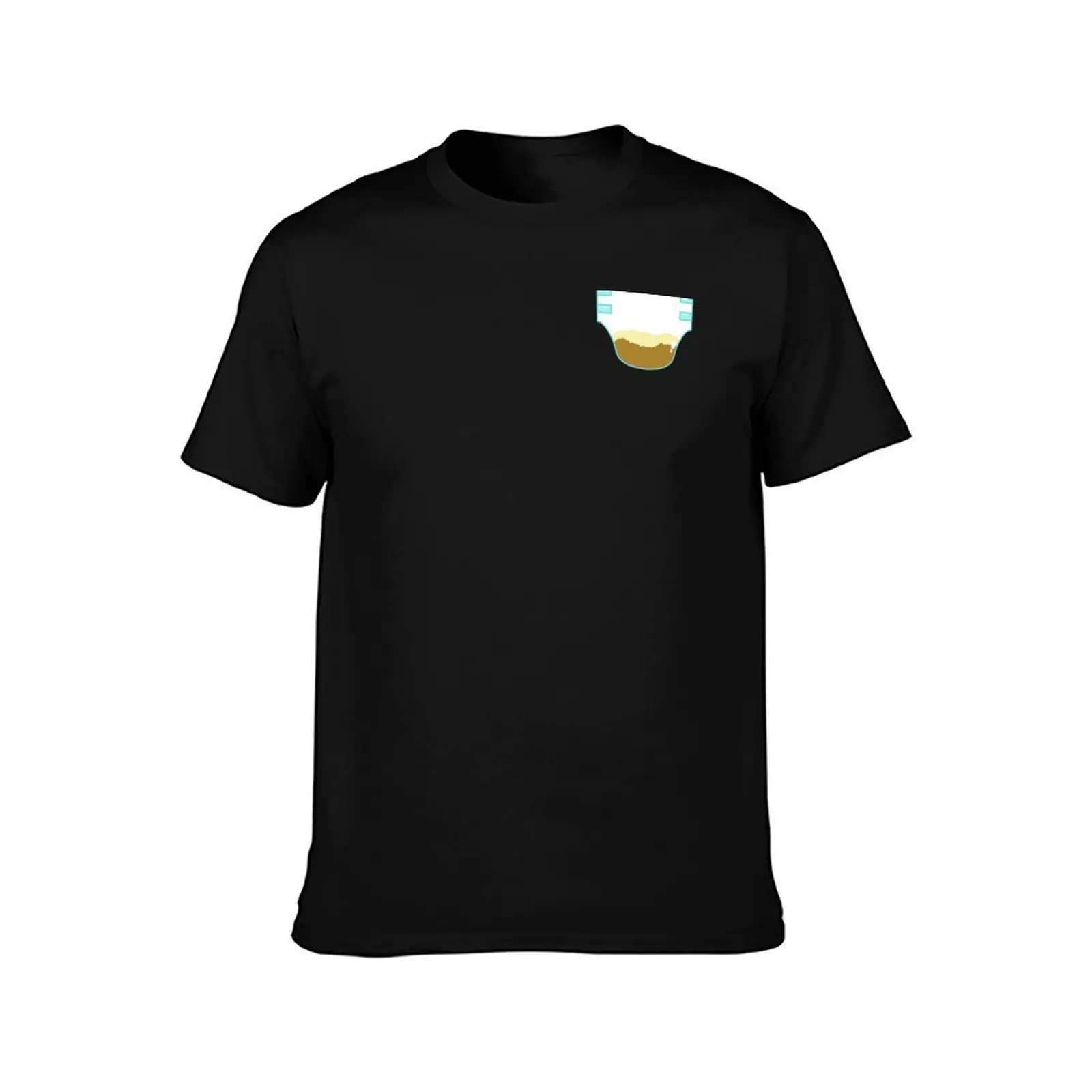Wet & Messy Diaper Logo T-Shirt, Summer Casual Cotton Tee, Oversized Streetwear Tops, Vintage Graphic Print, Unisex Men Women