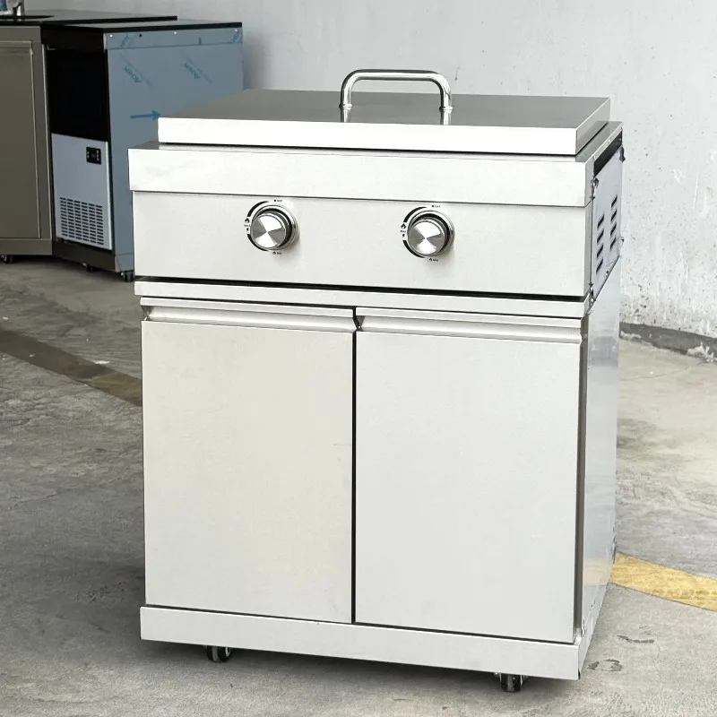 Гриль-барбекю из нержавеющей стали с несколькими конфорками, удобный для вечеринки бездымный дизайн, легкая чистка