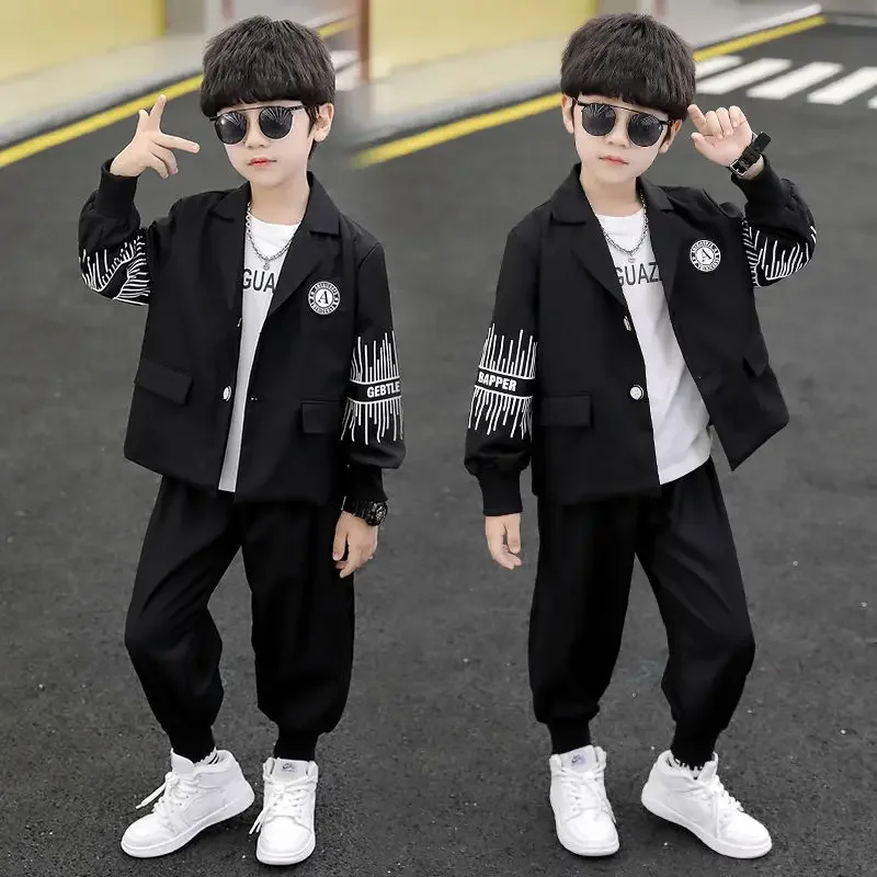 

Classic Formal Boys Gentleman Wedding Suit Children Outerwear Clothing School Uniform Boy Outfit Suits For 4 5 6 7 9 10 12 Year