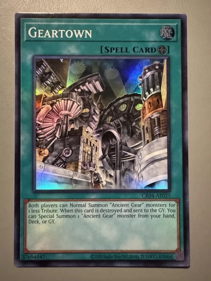

Yugioh KONAMI Duel Monsters CR04-AE025 Geartown Super Rare Asian English Collection Mint Card