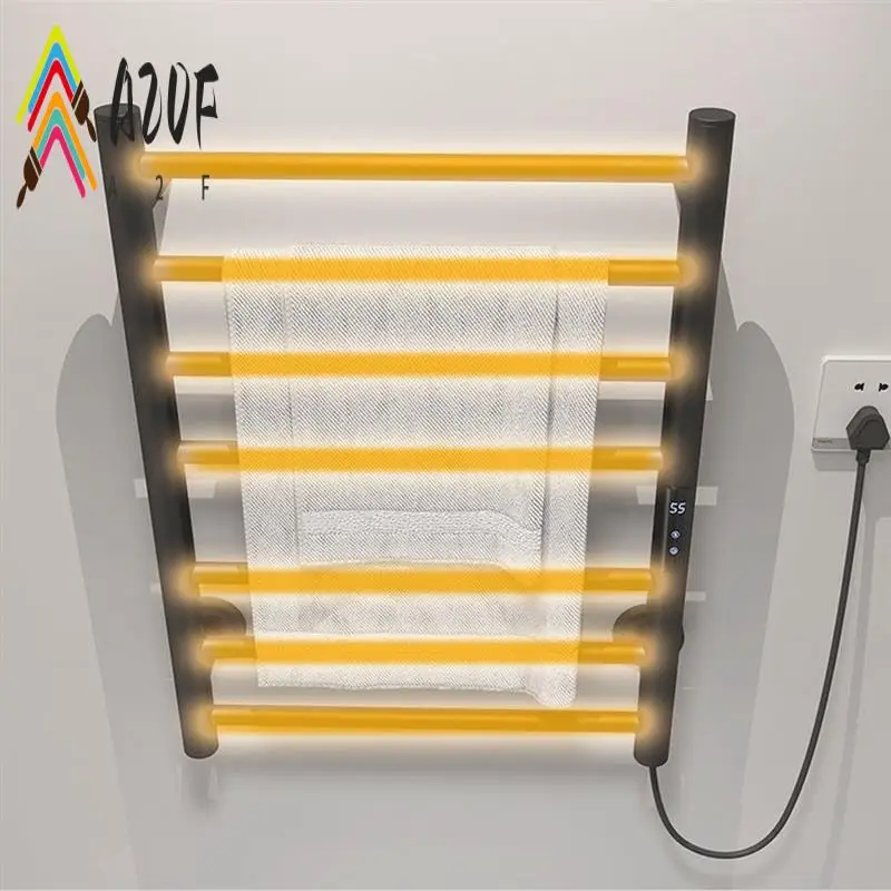 

A20F-Simple Electric Towel Rack Household Bathroom Luxury Stainless Steel Intelligent Screen Constant Temperature US Plug