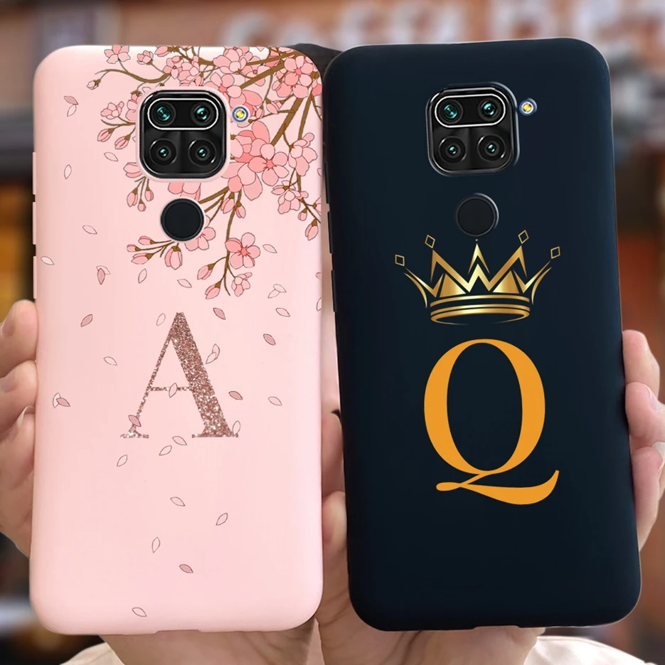 For Redmi Note 9 Case Cute Fashion Crown Letters Back Cover Soft TPU Phone Case For Xiaomi Redmi Note 9 Pro Max Note9 Pro Bumper