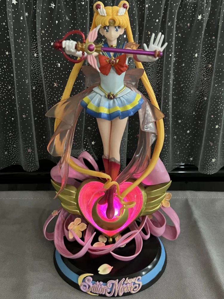 

35cm Anime Pvc Action Figure Super Sailor Moon Tsukino Usagi Figurine Statue Cartoon Character Model Collection Kids Toys Gifts