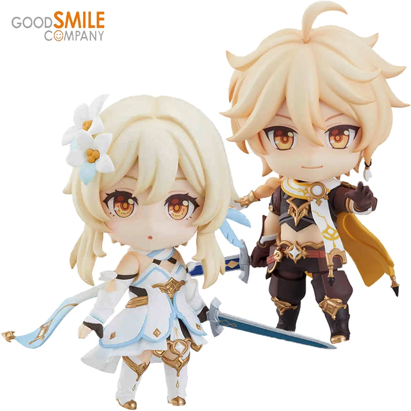 In Stock Genuine Original GSC Aether & Lumine Genshin Impact Action Anime Figure Collectible Model Dolls Statuette Ornament Gift