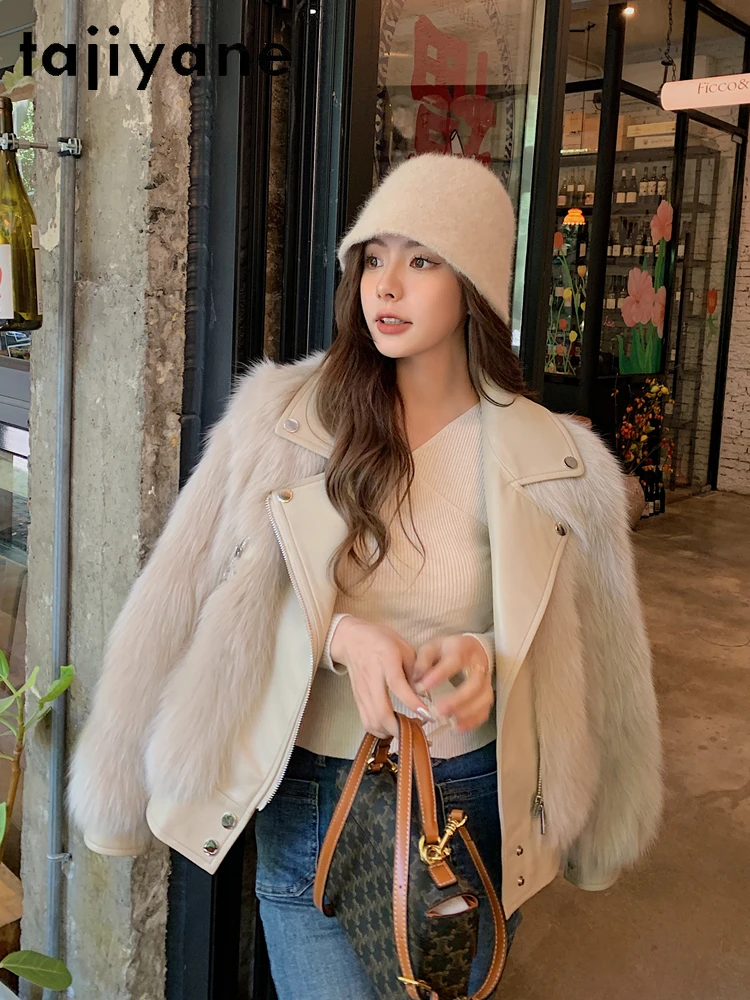 TAJIYANE Natural Fox Fur Sheepskin Coat Women Real Fur Jacket Winter Woman Clothing 2025 Luxury Furry Jackets fourrures femmes