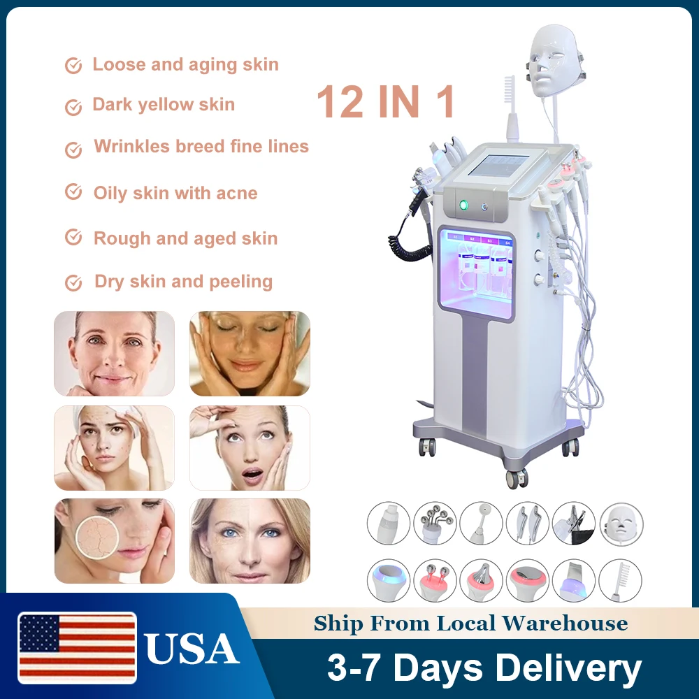 

AOKO NEW 12 In 1 Aqua Peeling Lift Skin Bubble Oxygen Machine Skin Care Cleansing Facial Equipment