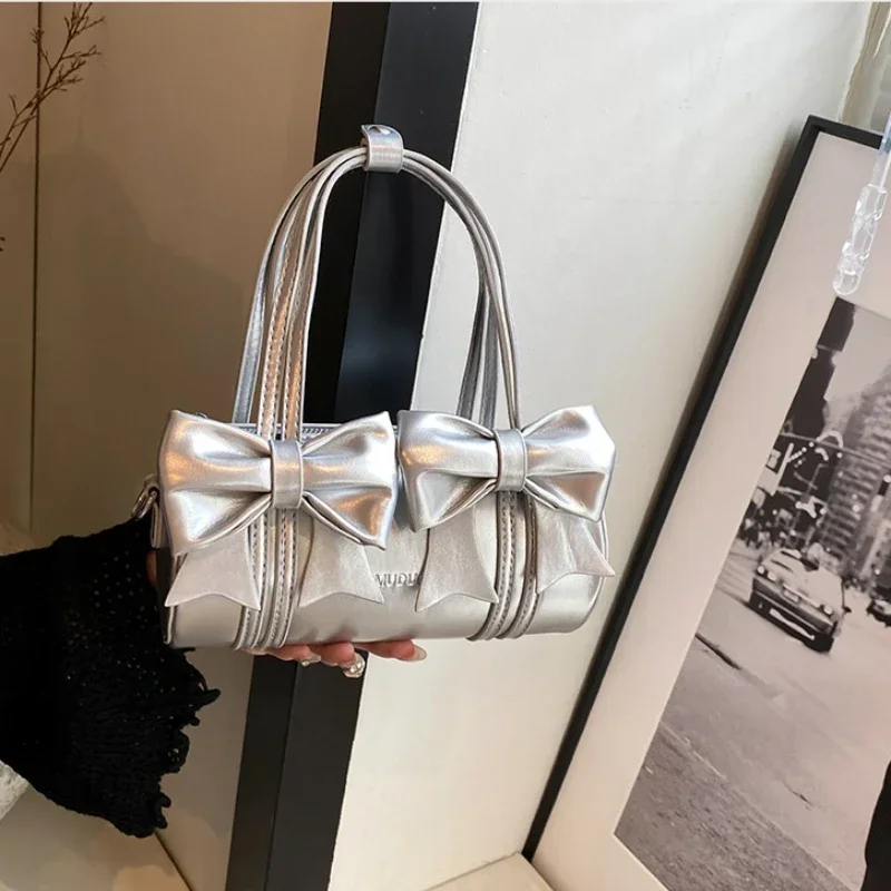 Small Tote Bags for Women Fashion Bow Handbag for Women Versatile Crossbody Carrying Bag Purse and Handbags Bolsos De Mujer Sac image 2
