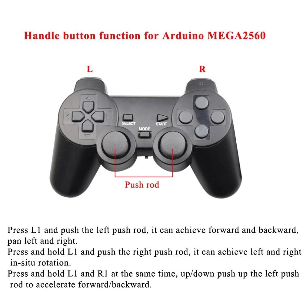 2,4g kabelloser Gamepad-Joystick für ps2-Controller mit Empfänger Dualshock-Gaming-Freude für Arduino-Roboter-DIY-Kit Programmier bares Kit – Detail 11