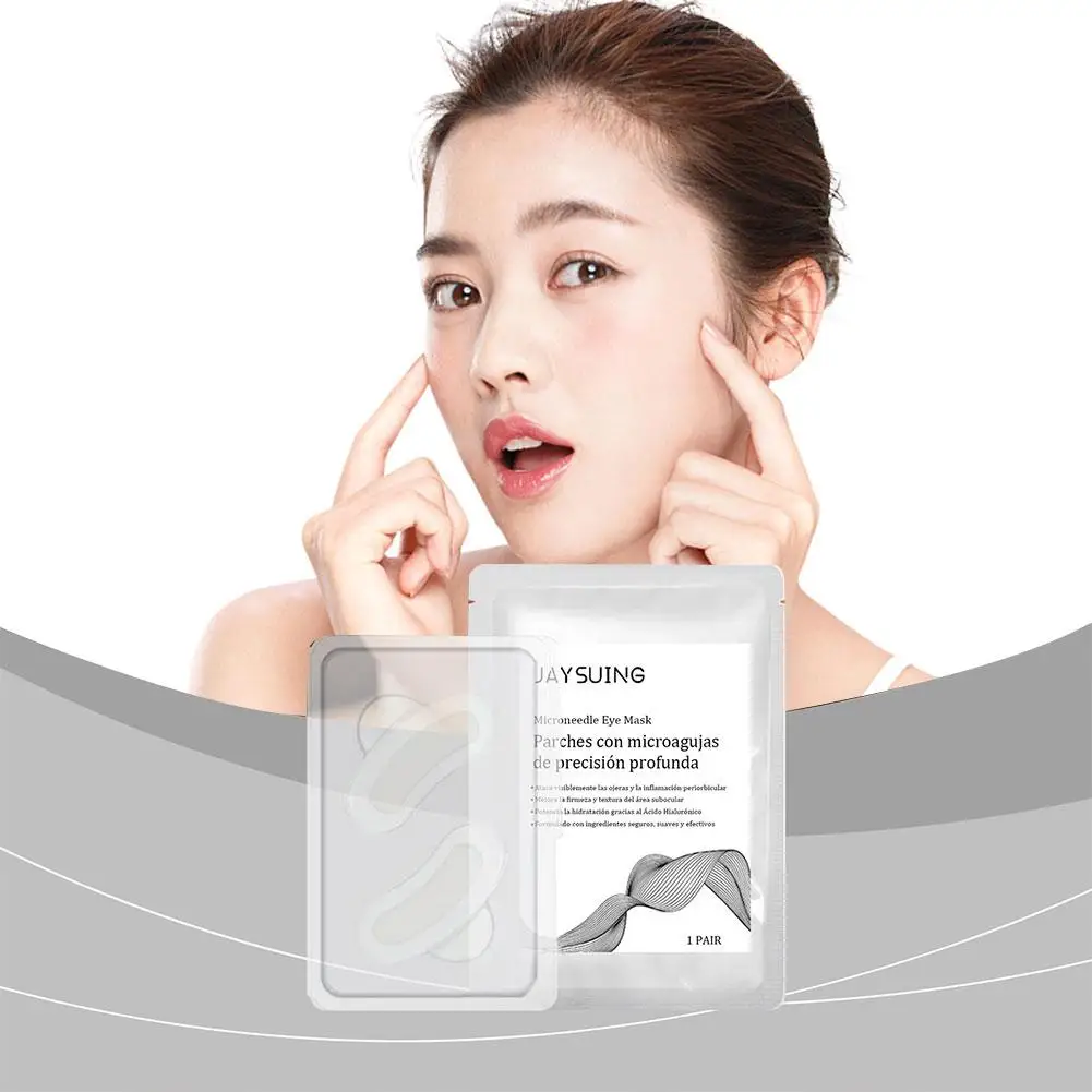 

1 пара патчей для глаз с микроиглами, гиалуроновая кислота, против морщин, удаление микроиглы, маска для глаз, линия кожи, маска для глаз, тонкий увлажнитель Z5J6