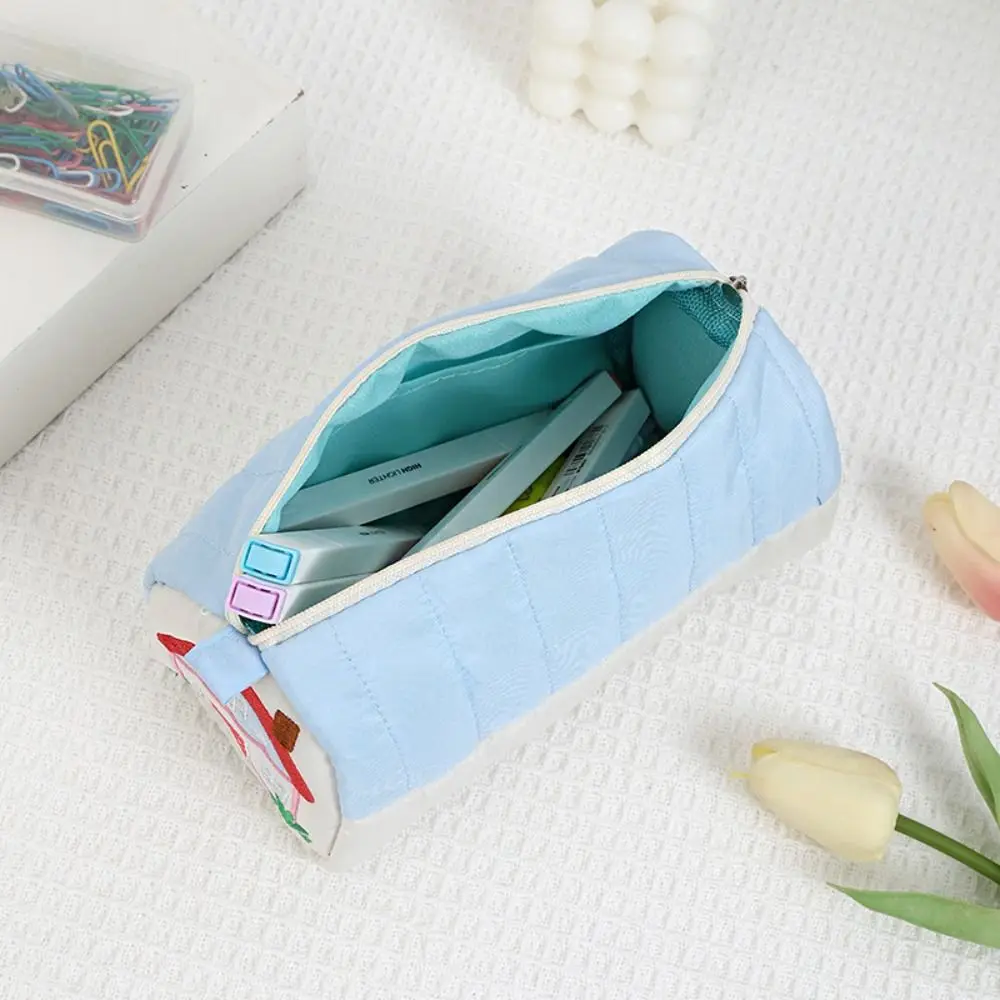 Cosmetic Bag Pencil Case Pouch Zipper Pen Pouch Cartoon House Pen Case Large Capacity Stationery Box Makeup Lipstick Bag