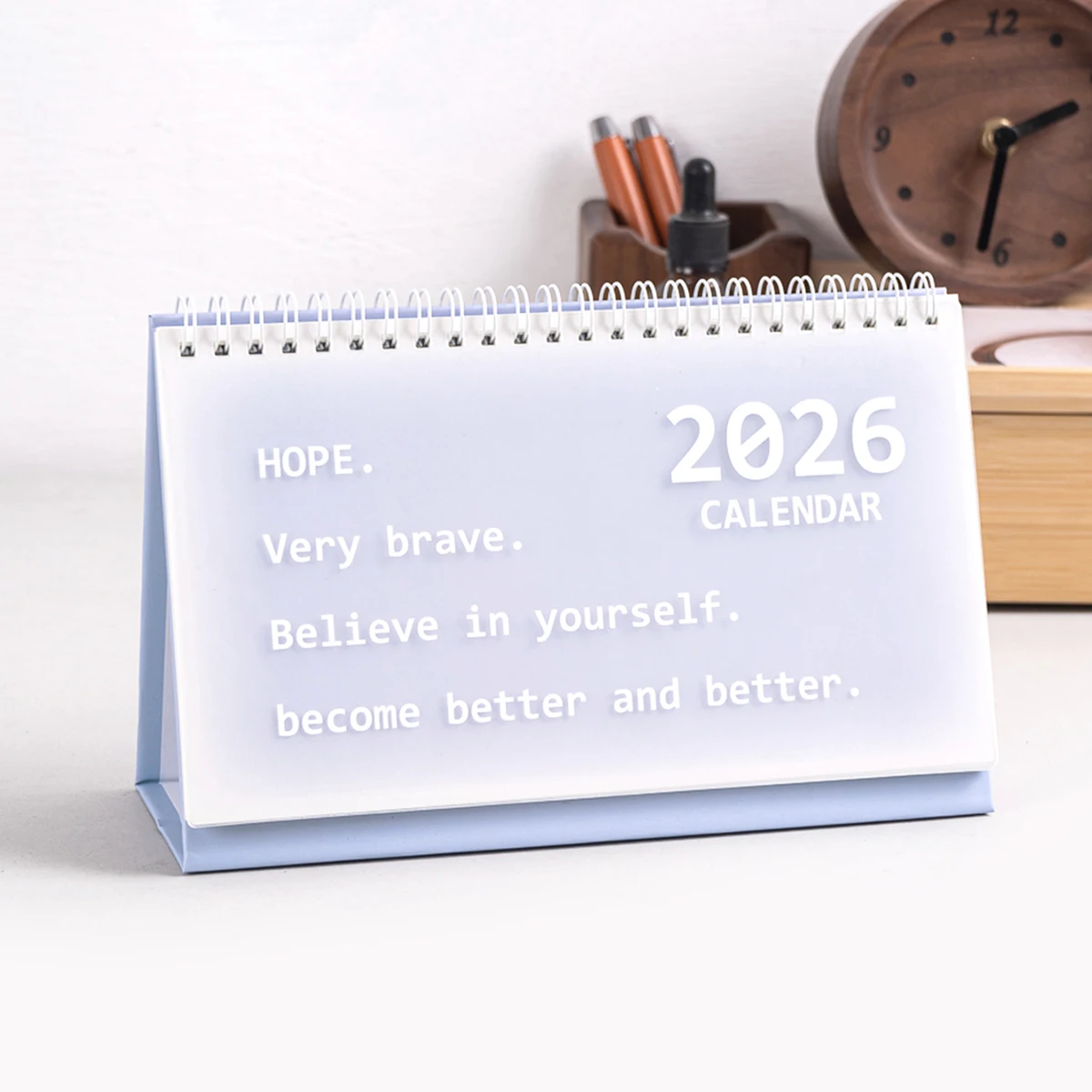 1 قطعة لون معكرون إبداعي 2026 تقويم سطح المكتب عيد الميلاد والعام الجديد العد التنازلي ، عناصر ديكور أنيقة للمكتب والمنزل