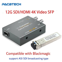 SFP+ Fiber Module 12G SDI/HDMI 4K Video SFP Switch Transceiver Support ASl Broadcasting Type Compatible with Blackmagic