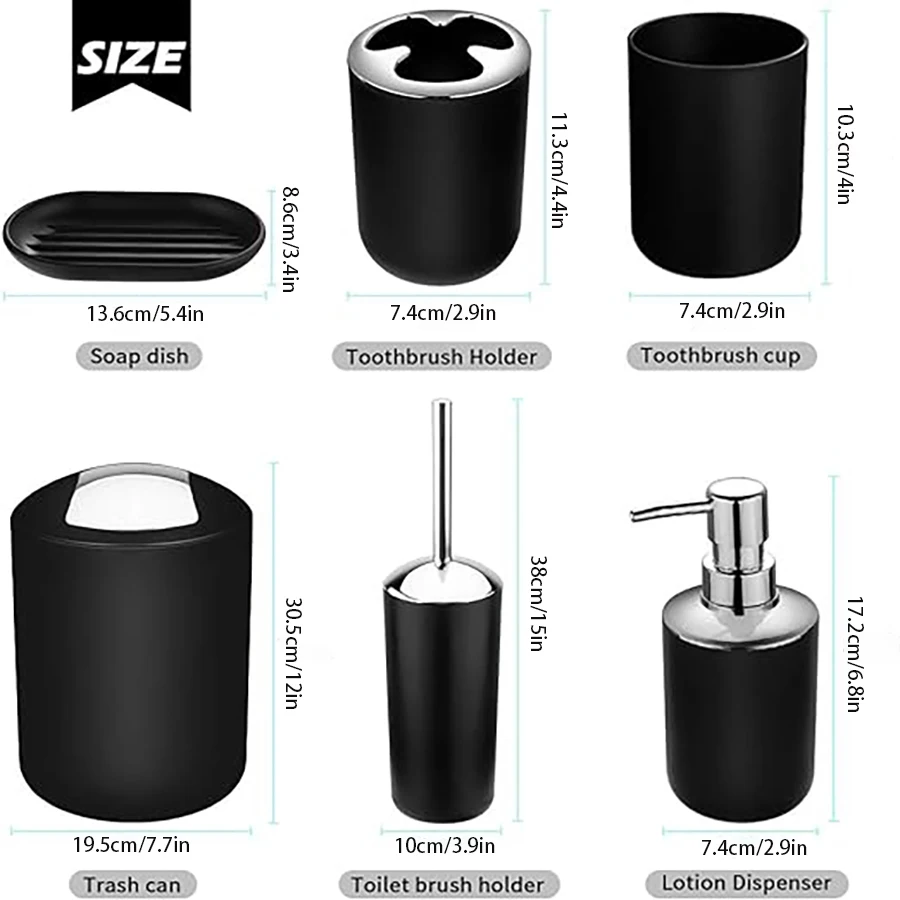6-Piece Bathroom Accessory Gift Set 5