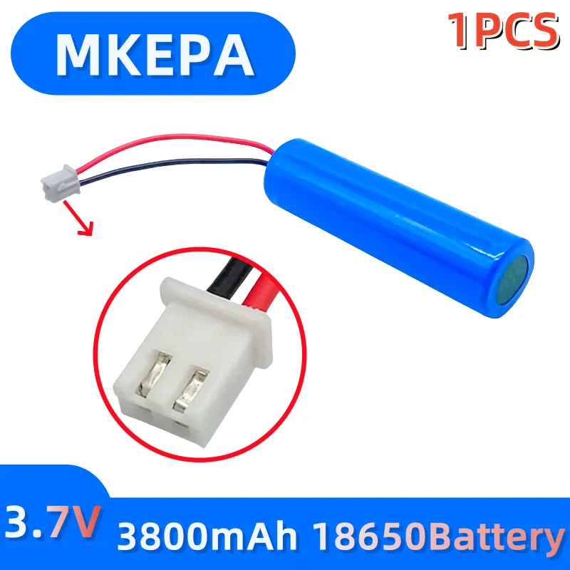 

3.7V 3800mAh lithium ion rechargeable battery lpega 18650 with replacement socket emergency lighting xh2.54 line