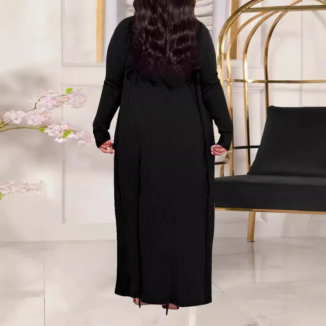 European And American High Elastic Pit Three-Piece plus Size Casual Fashion Sexy Temperament Suit for Autumn Winter