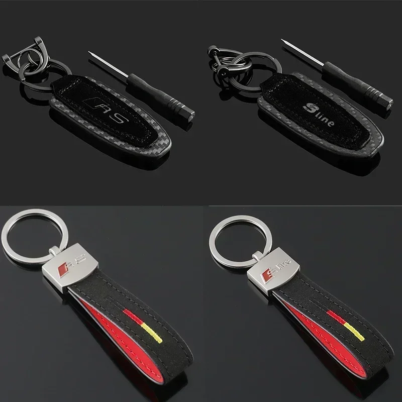 

Car Key Chain Keychain Auto Emblem Key Ring Accessories For Audi Sline A3 A1 A4 A6 C7 A5 A7 A8 B9 B6 C6 Q2 Q3 S3 S4 S7 S8 RS5