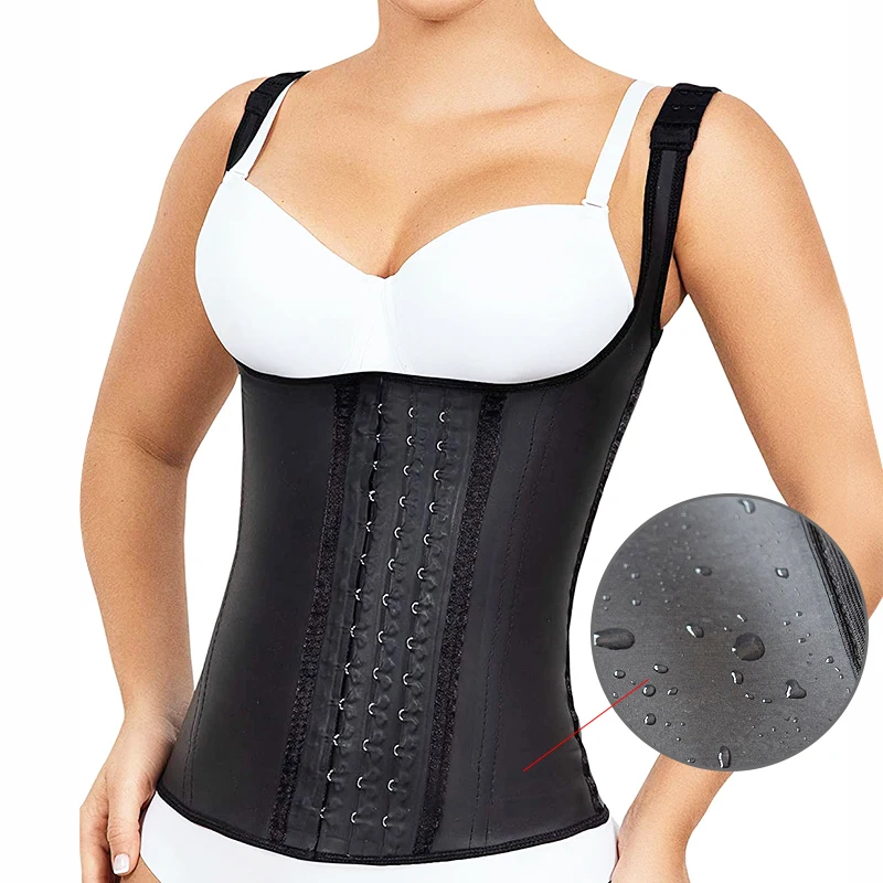 Corset Waist Trainer for Women’s Weight Loss Colombian Full Latex Rubber Waist Cincher With Straps 3 Hook Body Shaper