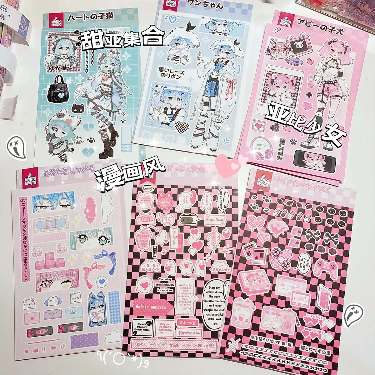 

Korean Character Stickers Scrapbook Decal Stickers for Journal Planner Decorative Material DIY Arts Crafts Album