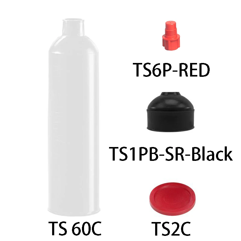 TECHCON TS 60C 6 унций сверхмощные пластиковые картриджи HDPE и комплект аксессуаров для дозирования, однокомпонентный клей/совместимый с герметиками