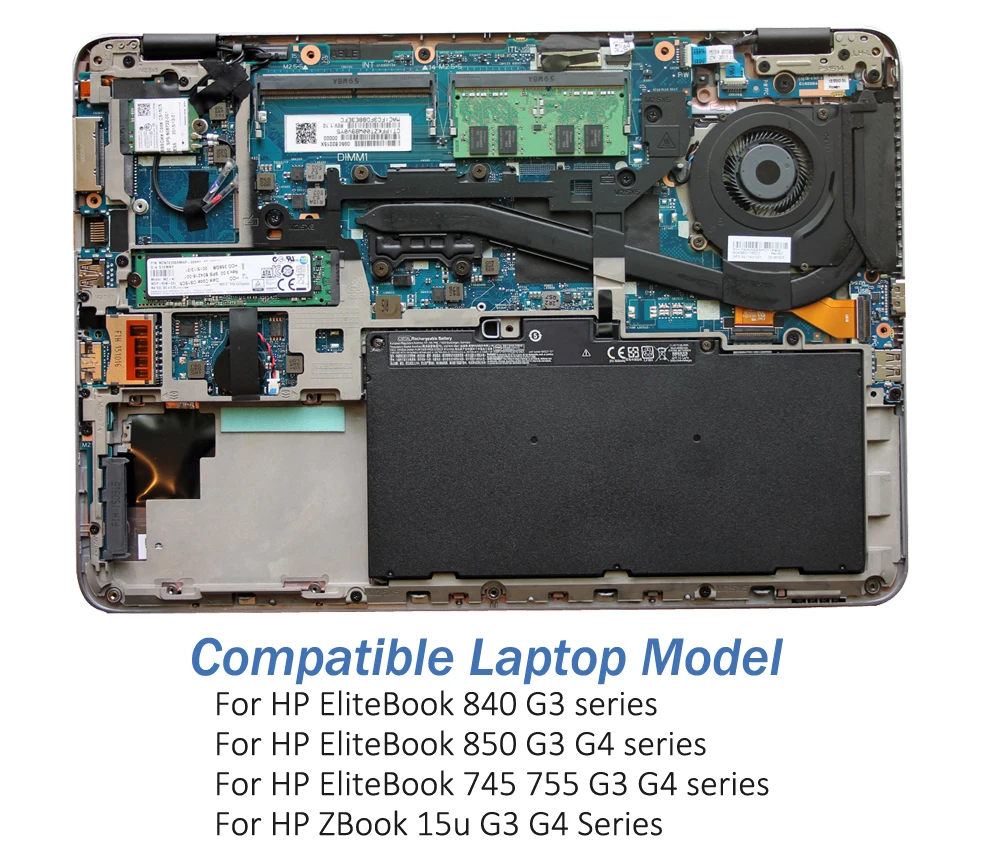 Imagem -05 - Etesbay-bateria do Portátil para hp Elitebook Cs03xl Cs03 46.5wh 740 745 850 g3 g4 Series Hstnn-ib6y 800513001 800231141 8002312c1