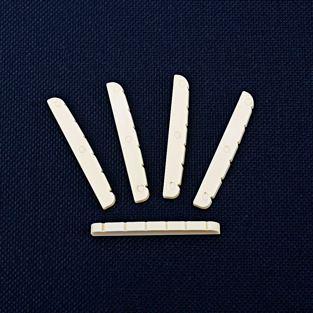 

5Pcs 6 String Bass Guitar Nut Pre Slotted 42mm Lightweight Easy Install Resistant Chipping Flaking Gl73 Beige Guitar Nut