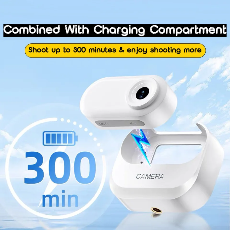 كاميرا رياضية صغيرة 1080P شاشة 1.47 بوصة عدسة زاوية واسعة مع علبة شحن البطارية بطاقة TF لركوب الدراجات والتصوير الفوتوغرافي فيديو مدونة فيديو #3