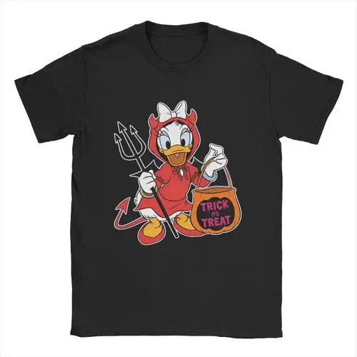 قميص دونالد داك ديزي داك للهالوين، تي شيرت ديزني للهالوين، موسم مخيف للزوجين، هدية متطابقة للخدعة أو الحلوى