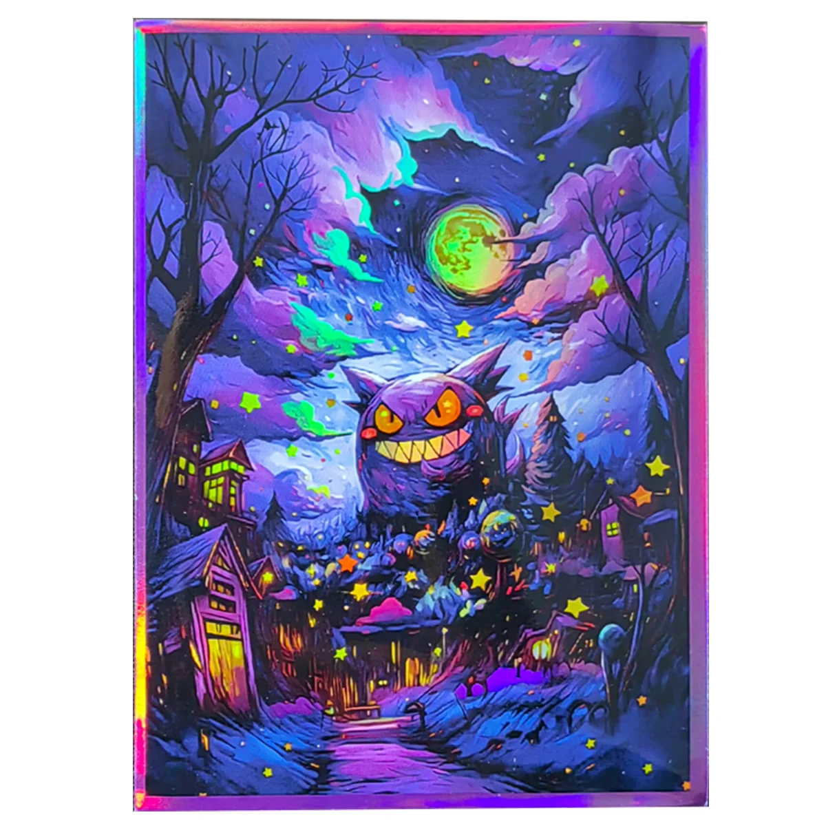 60PCS 66x91mm Pokemon Gengar Holographic Card Sleeves Standard Size Trading Card Protectors For PTCG/PKM Collectors Gifts view 2