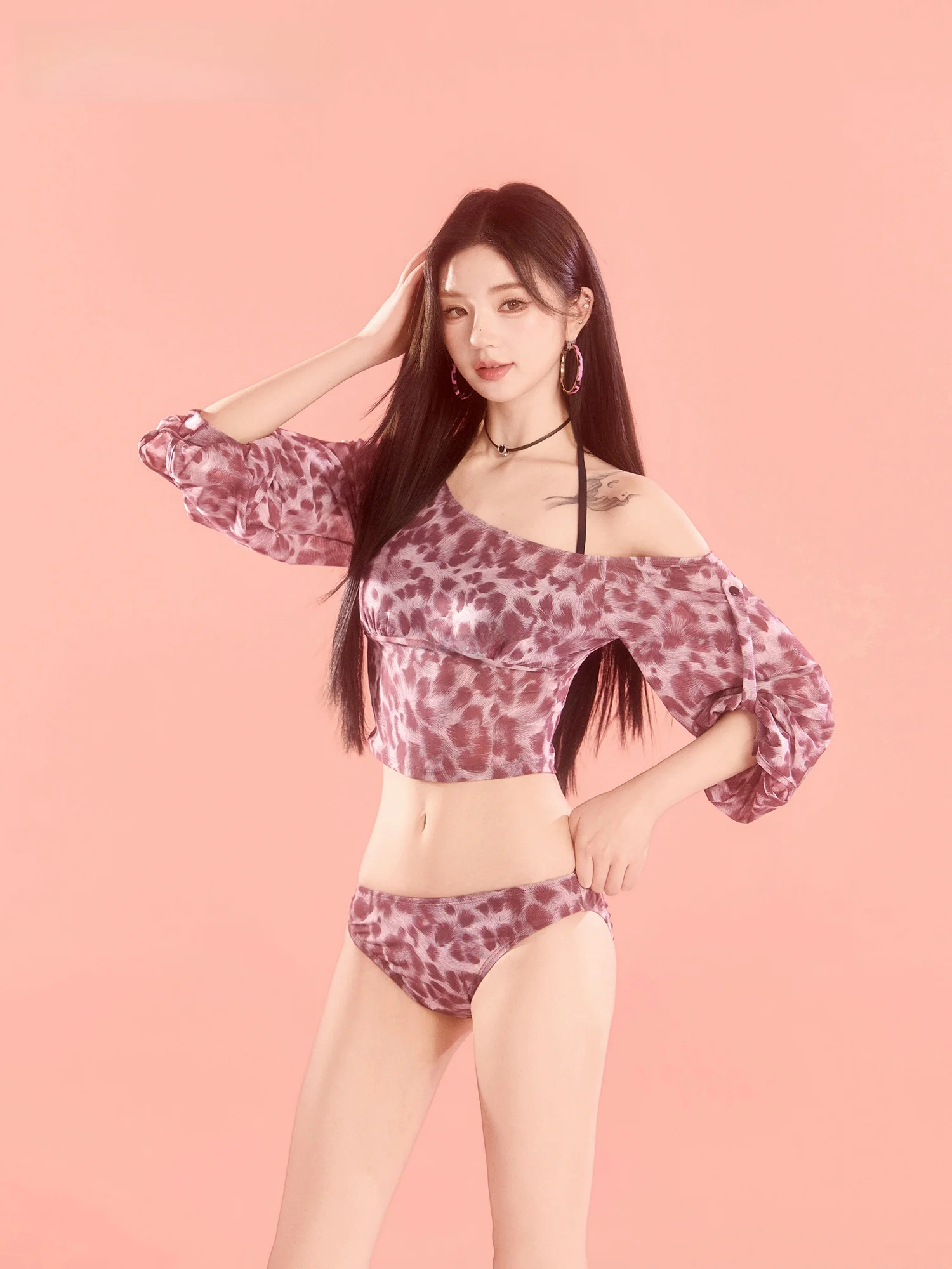 Weswim Ladies' Long Sleeve Bikini Separate Private Hot Spring Beautiful Unique Beach Style Swimming Suit Summer 2026 New Model